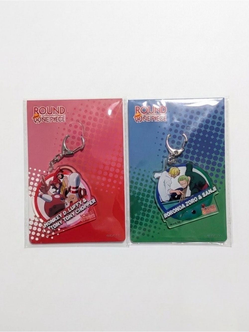One Piece Luffy Chopper Sanji Zoro 2 pcs Limited Edition Keychains Set